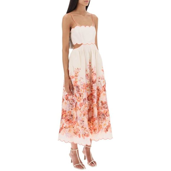 Zimmermann 'Devi Scallop' Cut-Out Midi Dress - Picture 2 of 4